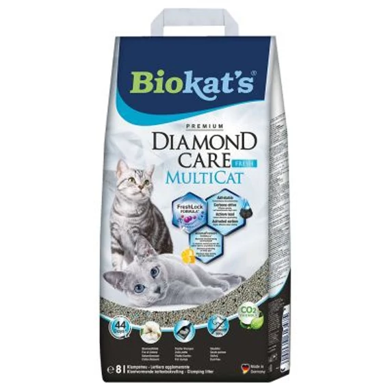 GimCat Biokat's Diamond Care MultiCat Fresh macskaalom 8 l