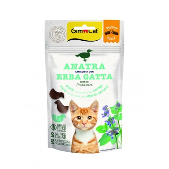 GimCat Crunchy Snack - kacsa-macskamenta 50 g