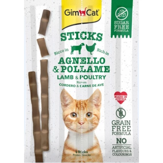 GimCat Sticks bárány és baromfi 4 x 20 g