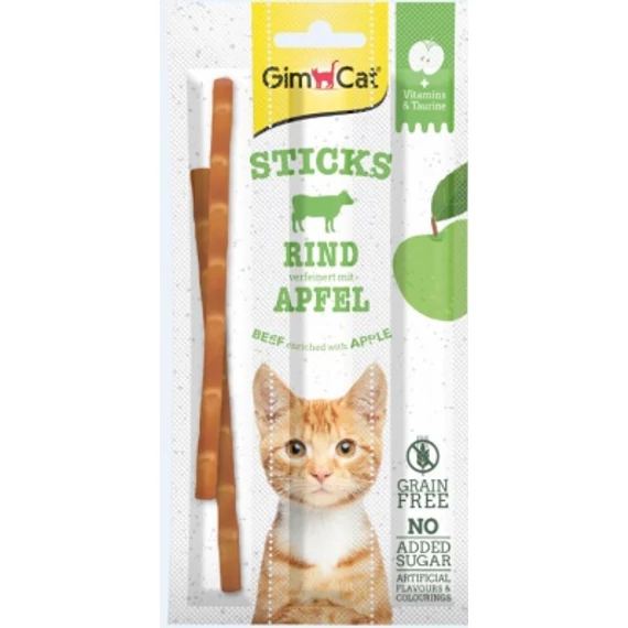 GimCat Sticks marha és alma 3 x 15 g