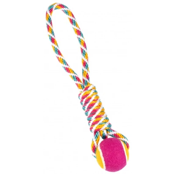 GimDog Rainbow Rope - kötél teniszlabdával 1 db