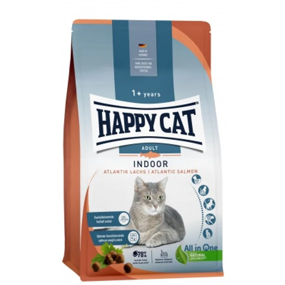 Happy Cat Indoor Atlantik Lachs - Lazac 4 kg