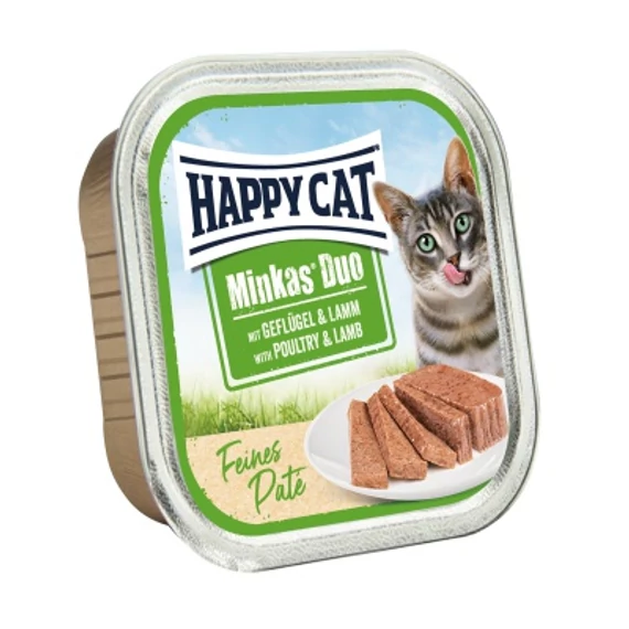 Happy Cat Minkas Duo - szárnyas és bárány pástétom 16 x 100 g
