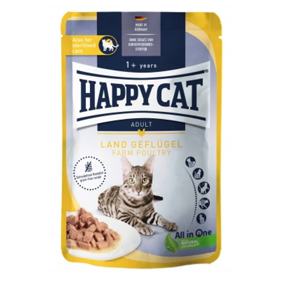 Happy Cat pouch szósz culinary baromfi állateledel macskák részére 85g 85 g