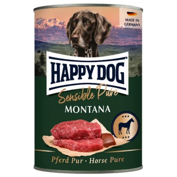 Happy Dog pur konzerv ló ízesítésű nedves állateledel felnőtt kutyák számára 6X400 g 4 kg