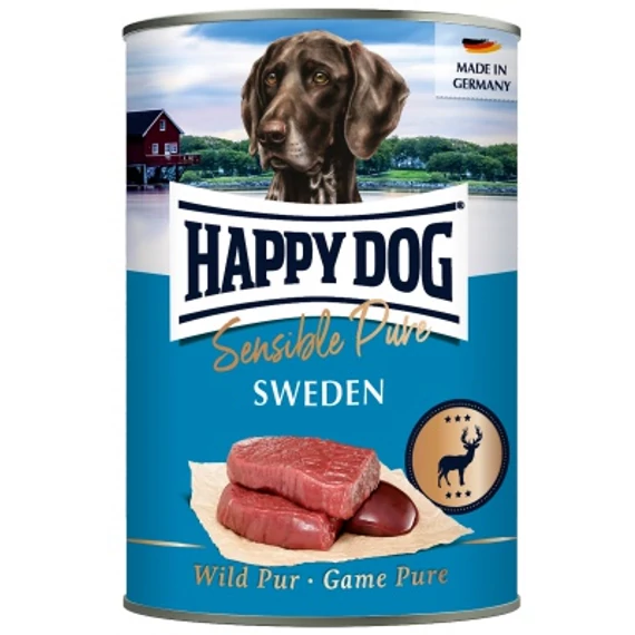 Happy Dog pur konzerv vadas ízesítésű nedves állateledel felnőtt kutyák számára 6x400 g 4 kg