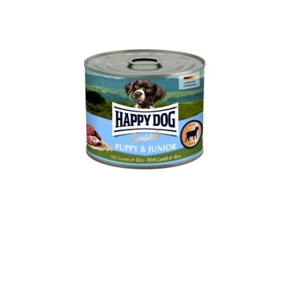 Happy Dog Supreme Sensible Puppy & Junior konzerv - bárány, rizs 200 g