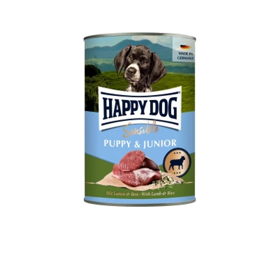 Happy Dog Supreme Sensible Puppy & Junior konzerv - bárány, rizs 400 g