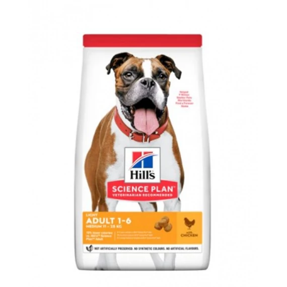 Hill's Science Plan Adult Light Medium száraz kutyatáp 2.5 kg