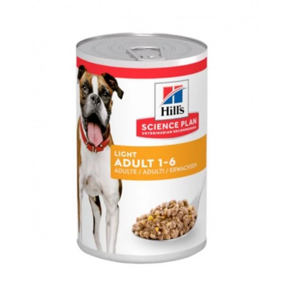 Hill's Science Plan Adult Light Original kutyatáp - konzerv 370 g