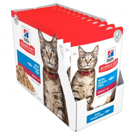 Hill's Science Plan Adult nedves macskatáp, hal 12 x 85 g