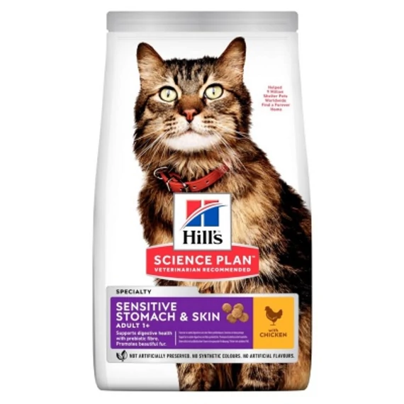 Hill's Science Plan Adult Sensitive Stomach & Skin száraz macskatáp 300 g