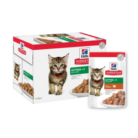 Hill's Science Plan Kitten nedves macskatáp, pulyka 12 x 85 g