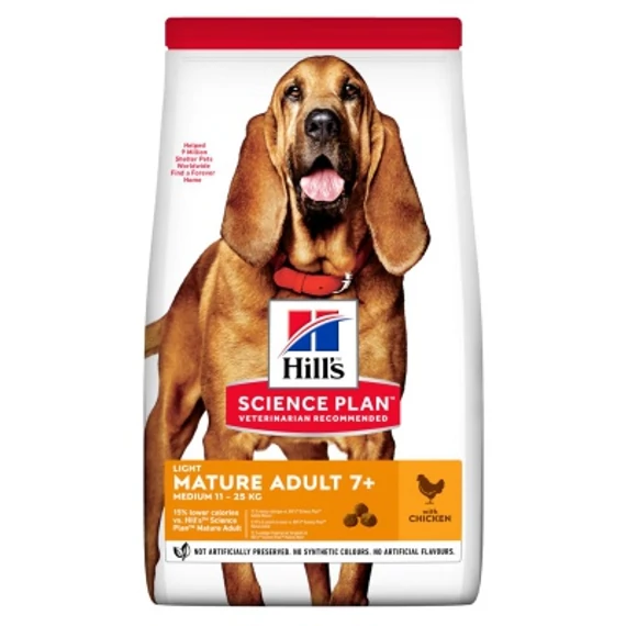Hill's Science Plan Mature Adult 7+ Light Medium száraz kutyatáp 14 kg