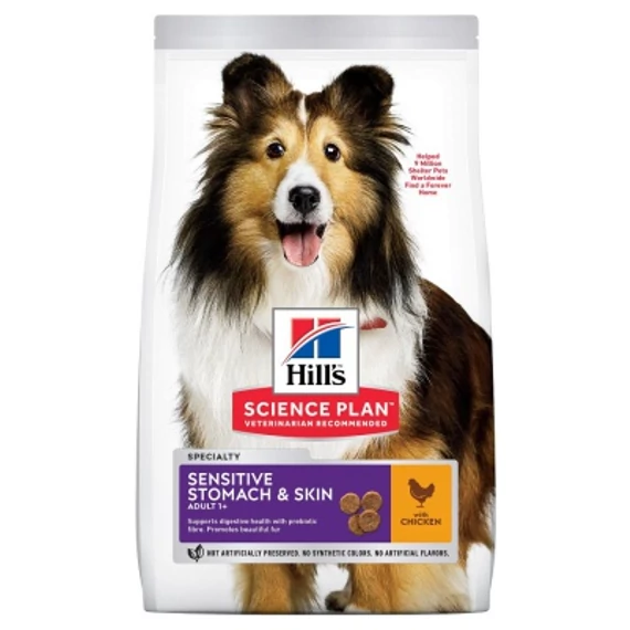 Hill's Science Plan Sensitive Stomach & Skin száraz kutyatáp 14 kg