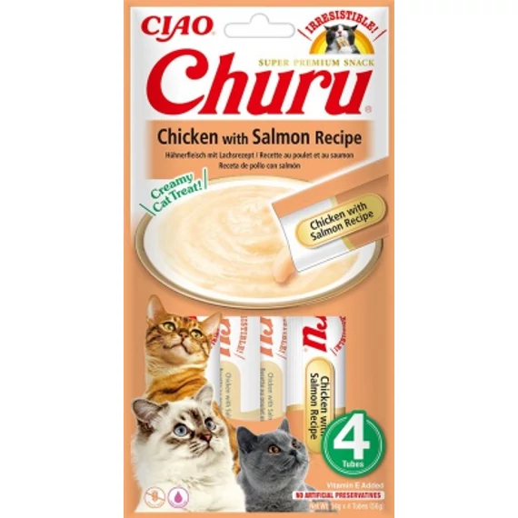 Inaba Cat Churu Ciao - csirke-lazac 4 x 14 g