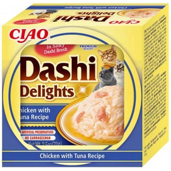 Inaba Cat Churu Dashi Delights - csirke-tonhal 70 g
