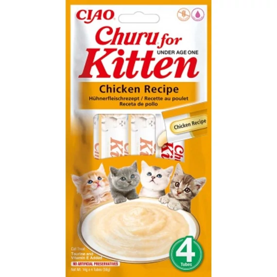 Inaba Cat Churu kölyök - Csirke 4 x 14 g
