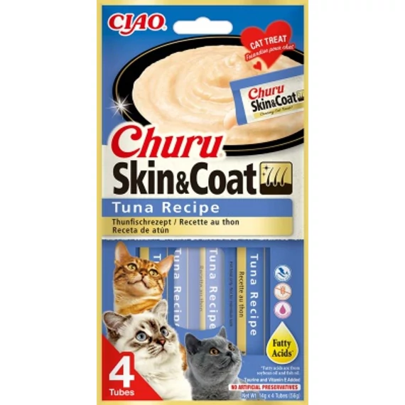 Inaba Cat Churu Skin&Coat - tonhal 4 x 14 g