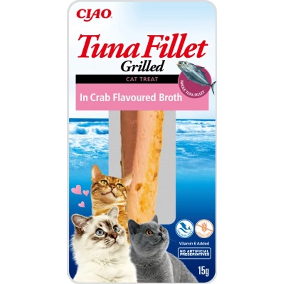 Inaba Cat Grilled Tuna Fillet - rák ízesítésű levesbe mártva 15 g