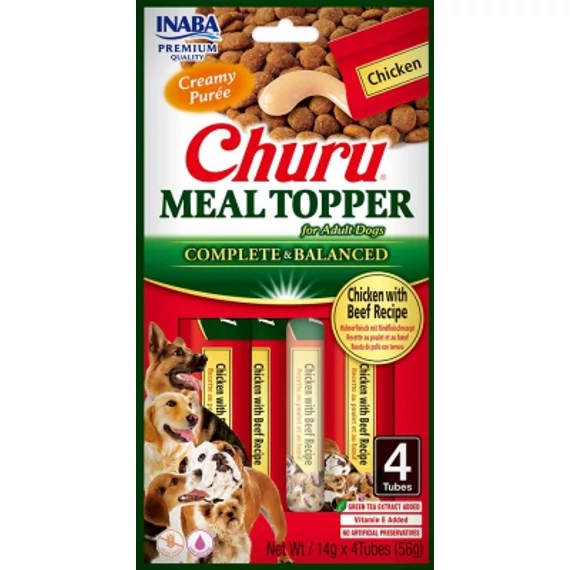 Inaba Dog Churu Meal Topper - csirke-marha 4 x 14 g