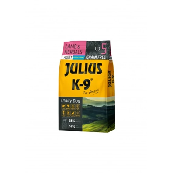 Julius K-9 Grain Free Adult Utility Dog - Lamb & Herbals 3 kg