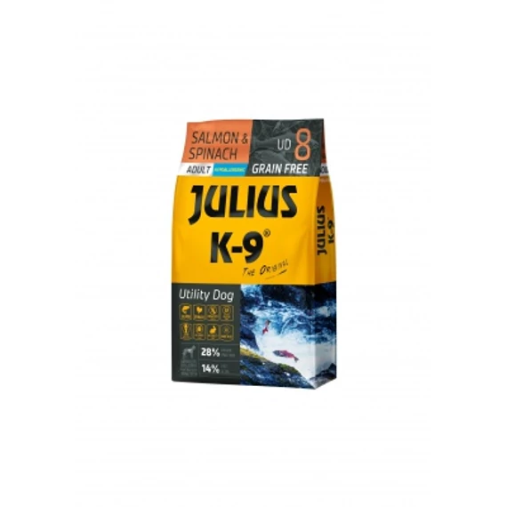 Julius K-9 Grain Free Adult Utility Dog - Salmon & Spinach 3 kg