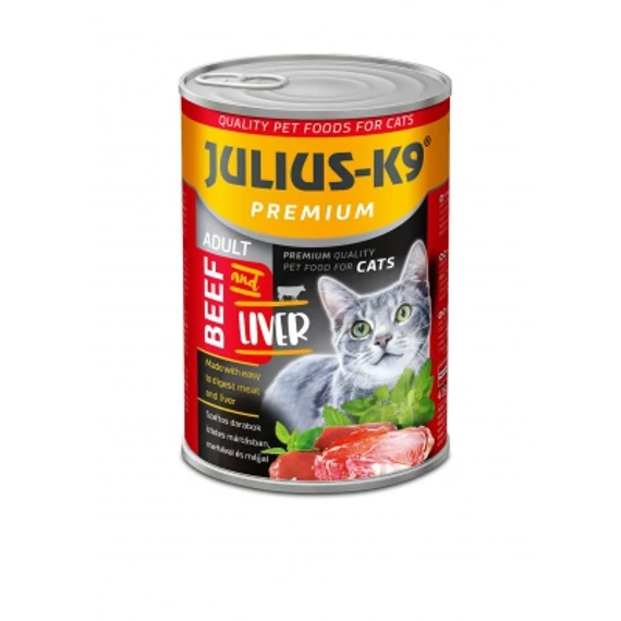 Julius-K9 Adult - Beef & Liver konzerv macskáknak 415 g