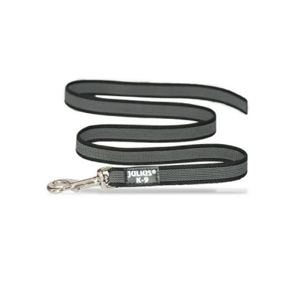 Julius-K9 gumírozott póráz, fekete / 14 mm 3 m