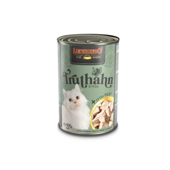 Leonardo pulyka + extra filé konzerv macskaeledel 400 g