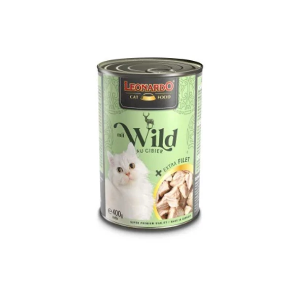 Leonardo vad + extra filé konzerv macskaeledel 400 g