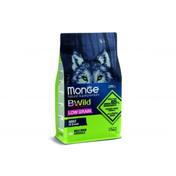Monge BWild Low Grain All Breeds Adult száraz kutyatáp - vaddisznó 2.5 kg