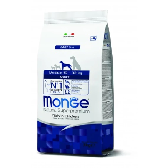 Monge Daily Line Medium Adult száraz kutyatáp - csirke 3 kg