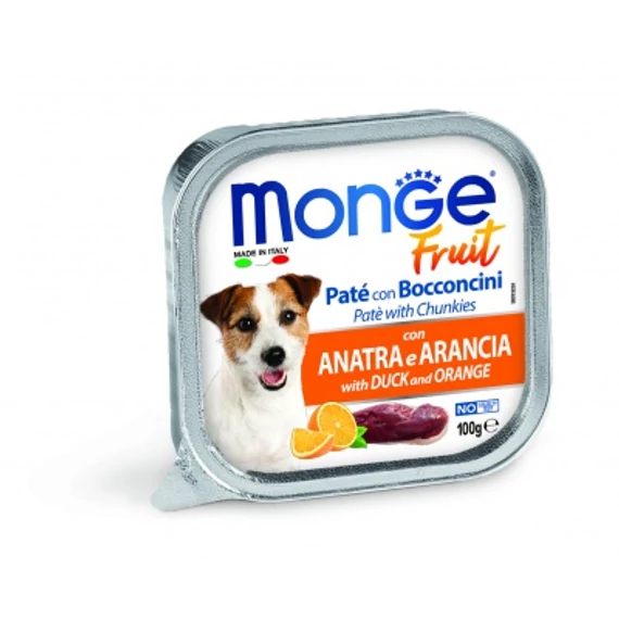 Monge Dog Fruit paté - kacsa, narancs 100 g