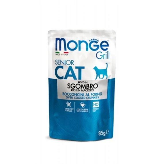 Monge Grill Cat Senior Makrélás Falatok Aszpikban 85 g