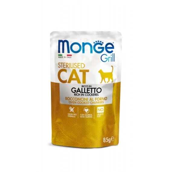 Monge Grill Cat Sterilised Kakashúsos Falatok Aszpikban 85 g
