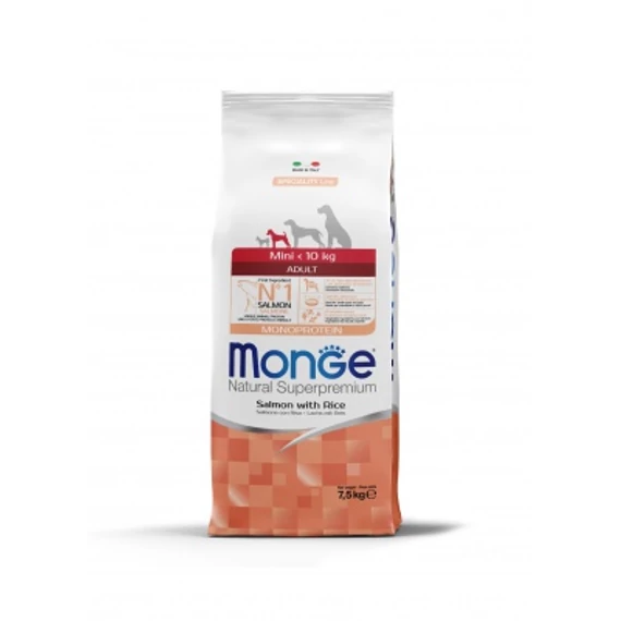 Monge Mini Adult MONOPROTEIN Lazac és Rizs 7,5 Kg 12 kg