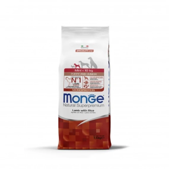 Monge Mini Puppy & Junior Bárány és Rizs 7,5 Kg 12 kg