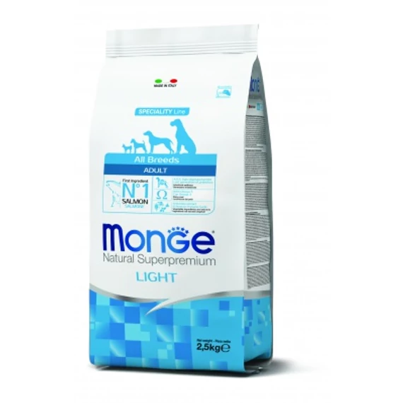 Monge Speciality Line All Breeds Adult Monoprotein Light száraz kutyatáp - lazac, rizs 2.5 kg