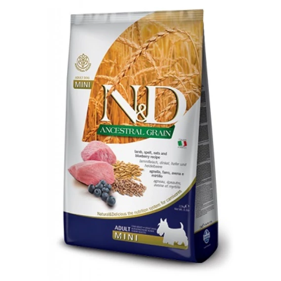 N&D Ancestral Grain Dog Adult Mini Lamb & Blueberry 7 kg