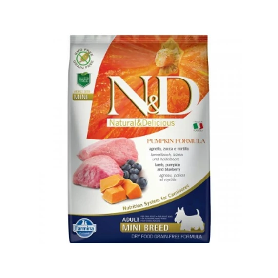 N&D Pumpkin Dog Adult Mini Lamb & Blueberry 7 kg