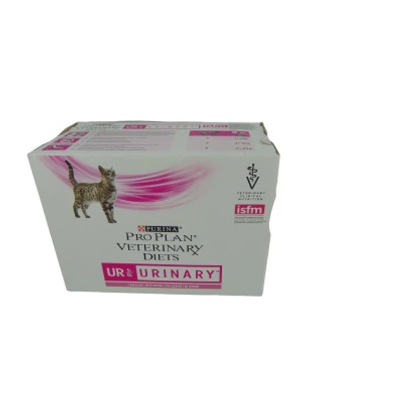 Pro Plan Veterinary Diets UR St/Ox Urinary Salmon nedves eledel macskák számára - lazacos 10 x 85 g