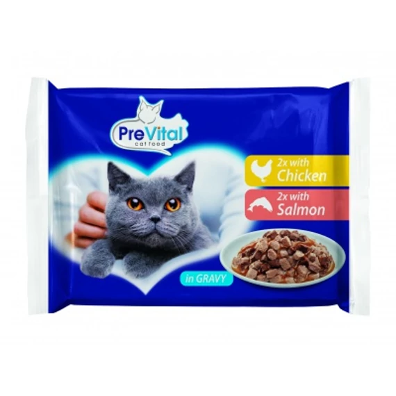 PreVital alutasakos eledel csirkével, lazaccal 4 x 100 g