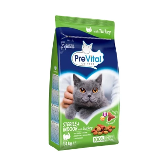 PreVital Sterile & Indoor száraz eledel pulykával 1.4 kg
