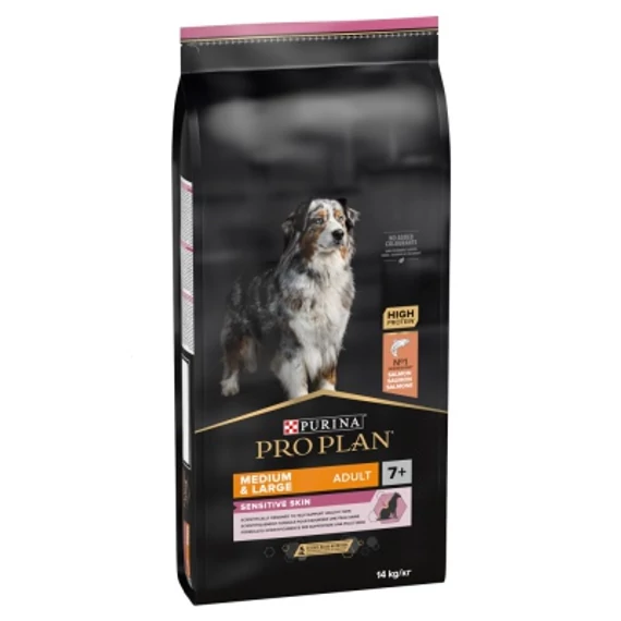 Pro Plan Adult 7+ Medium & Large Sensitive Skin Optiderma - Salmon 14 kg