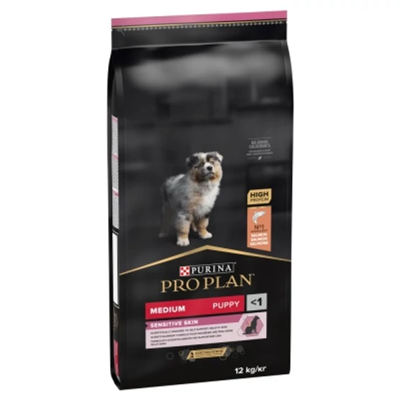 Pro Plan Puppy Medium Sensitive Skin Optiderma 12 kg
