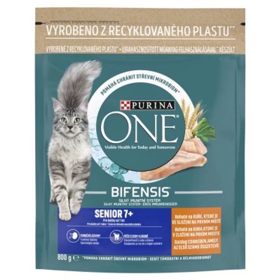 Purina ONE Bifensis Senior száraz macskaeledel 800 g