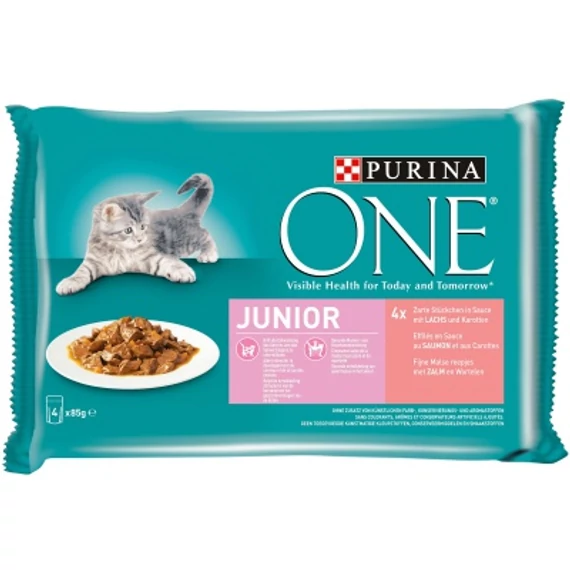 Purina ONE Junior nedves macskaeledel 4 x 85 g