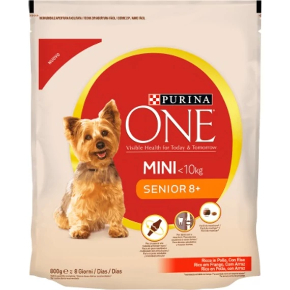 Purina ONE Mini Senior száraz kutyaeledel 800 g