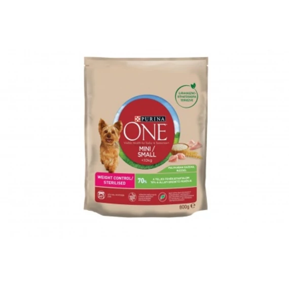 Purina ONE Mini Weight Control száraz kutyaeledel - pulyka 800 g